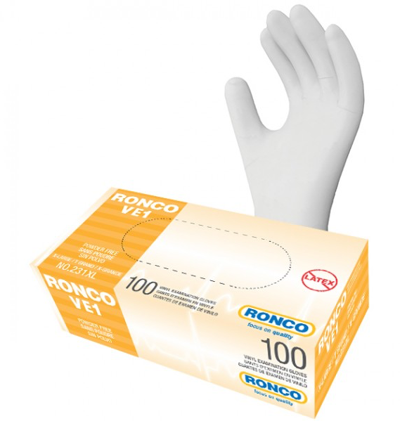 CLEARANCE Vinyl Gloves Clear 3mm 100 box