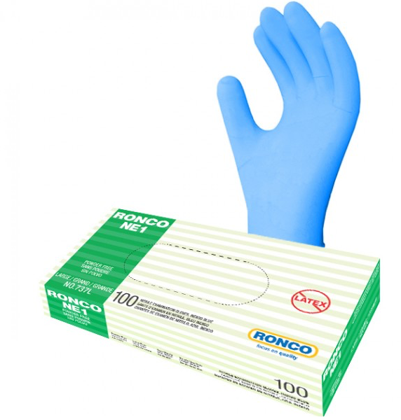 CLEARANCE - Nitrile Gloves Blue, 3mm  100/box